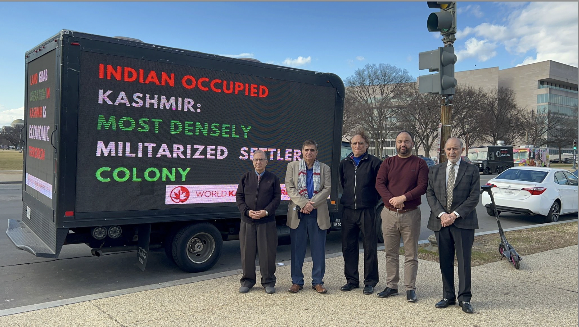 KASHMIR SELF DETERMINATION: Advocates Use Mobile Billboard Trucks In US To Highlight Kashmir Independence