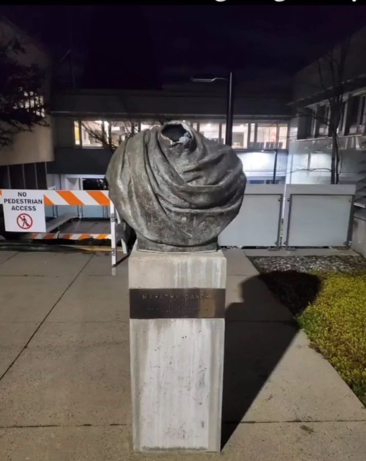 Burnaby RCMP Investigating After Gandhi Statue At SFU “Beheaded”