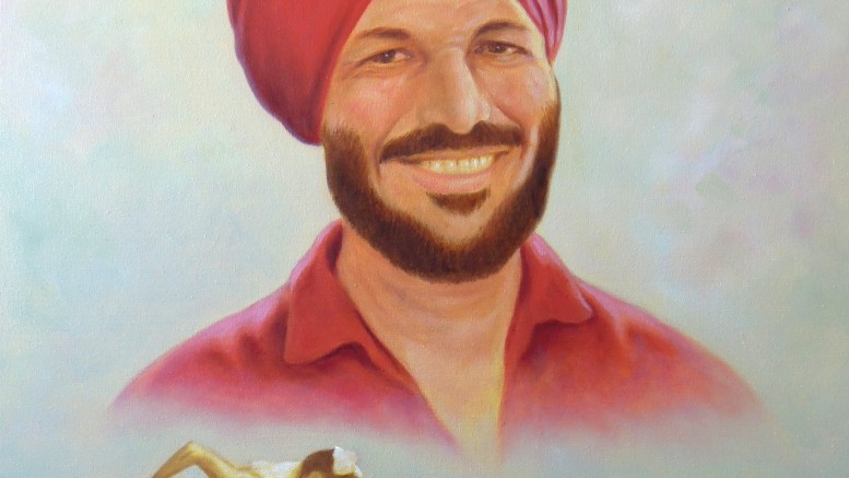 Portrait Of Flying Sikh Milkha Singh By Artist Jarnail Singh Fetches $13000