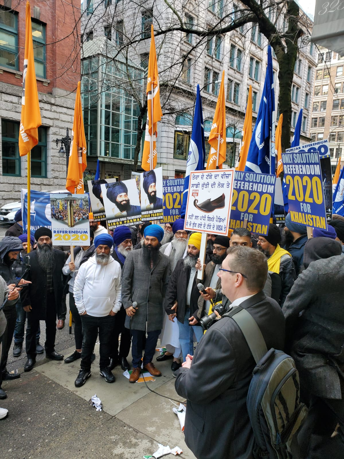 RAUCOUS DEMONSTRATION: Khalistanis And Anti-Modi Demonstrators Shout Anti-India Slogans In Front Of Indian Consulate In Vancouver