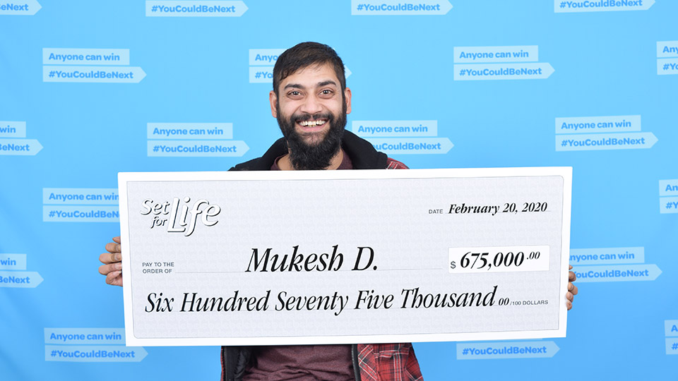 SET FOR LIFE: Vancouver Man Wins $675,000 After Gift Ticket From Mother-In-Law