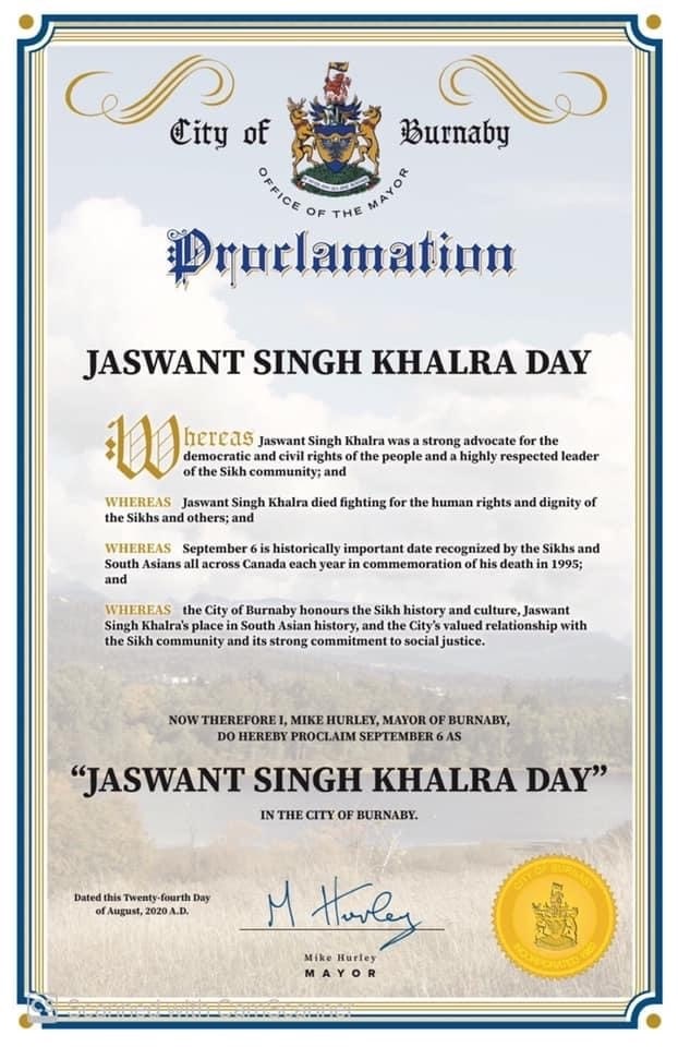 Honouring Jaswant Singh Khalra!