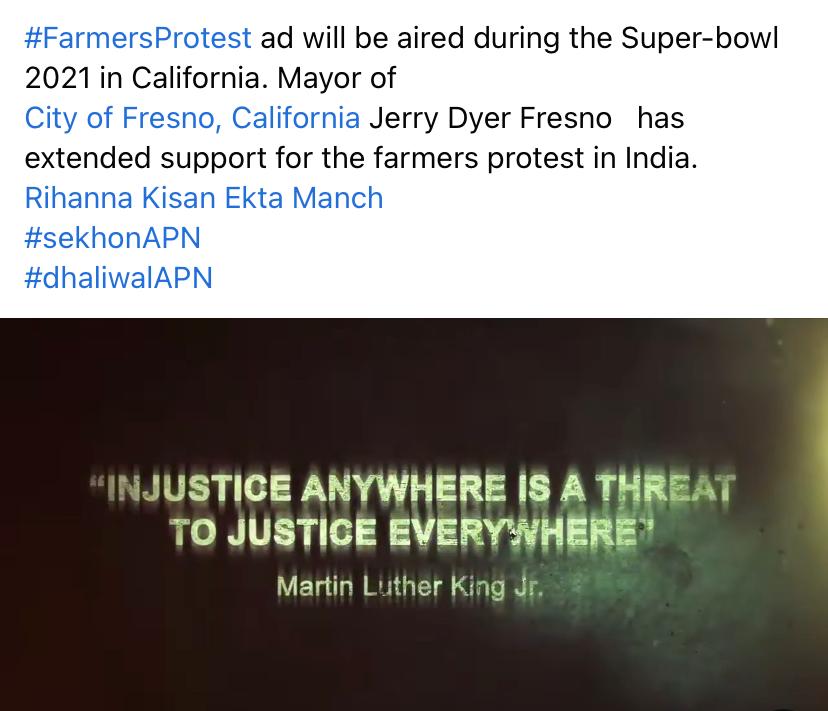 American Sikhs From California Put Up Funds To Air Super Bowl Ad Supporting Indian Farmers