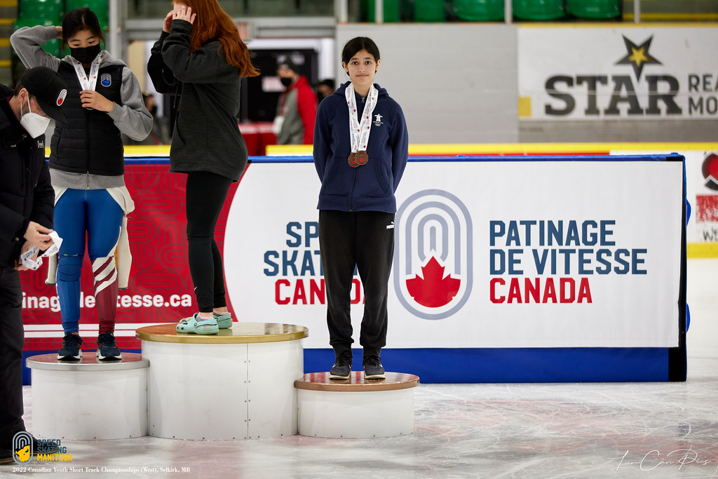 Indo-Canadian Speedskater Prabhnoor Grewal Wins Multiple Medals At 2022 Canadian Youth Short Track Championships