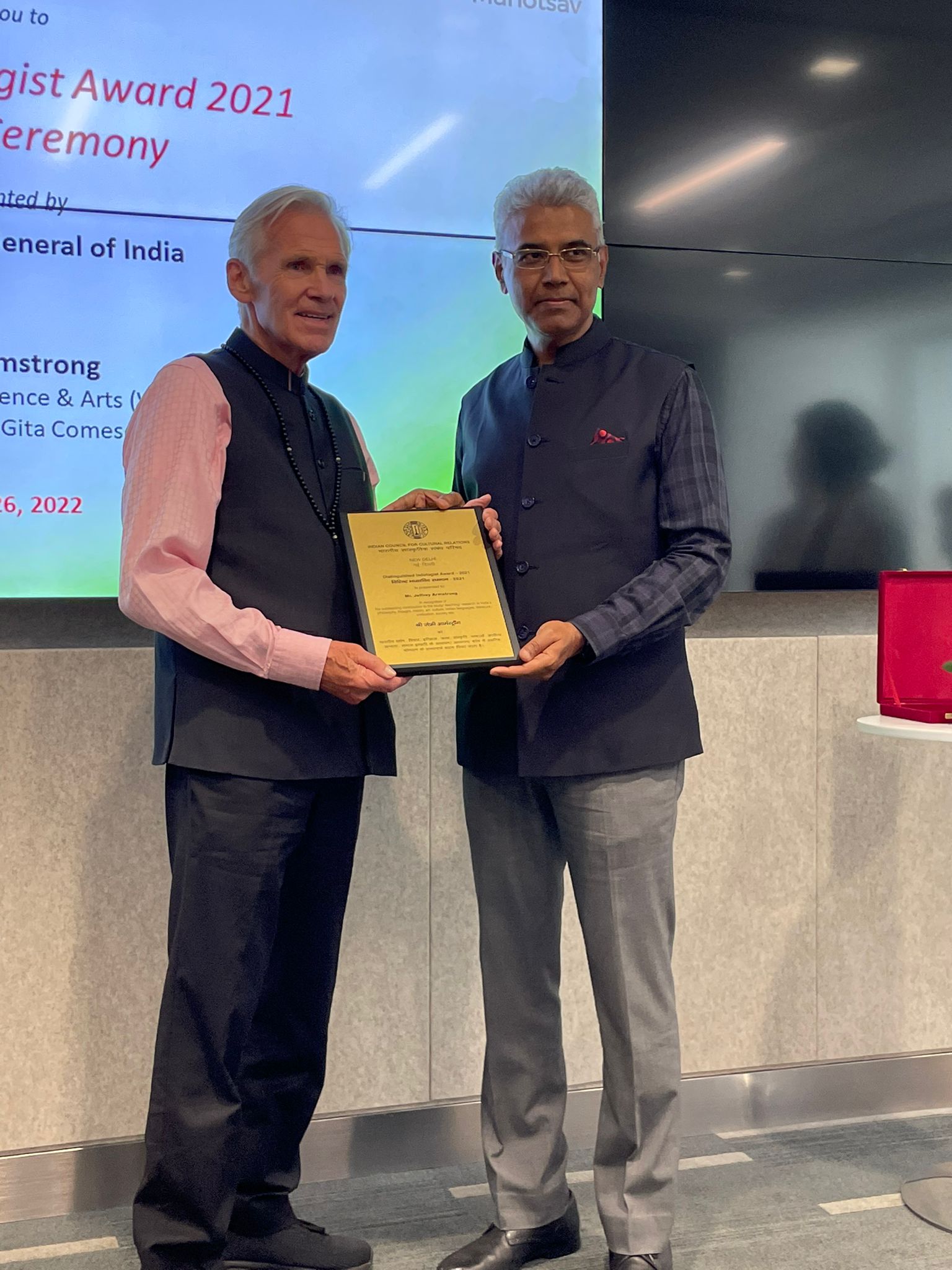 The Bhagavad Gita Comes Alive Author Bestowed With Distinguished Indologist 2021 Award