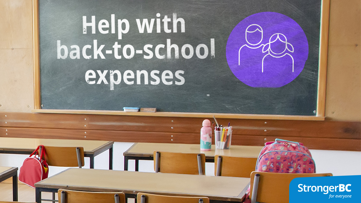 BC Offering New Funding For “Needy” Families To Help Make Back To School More Affordable